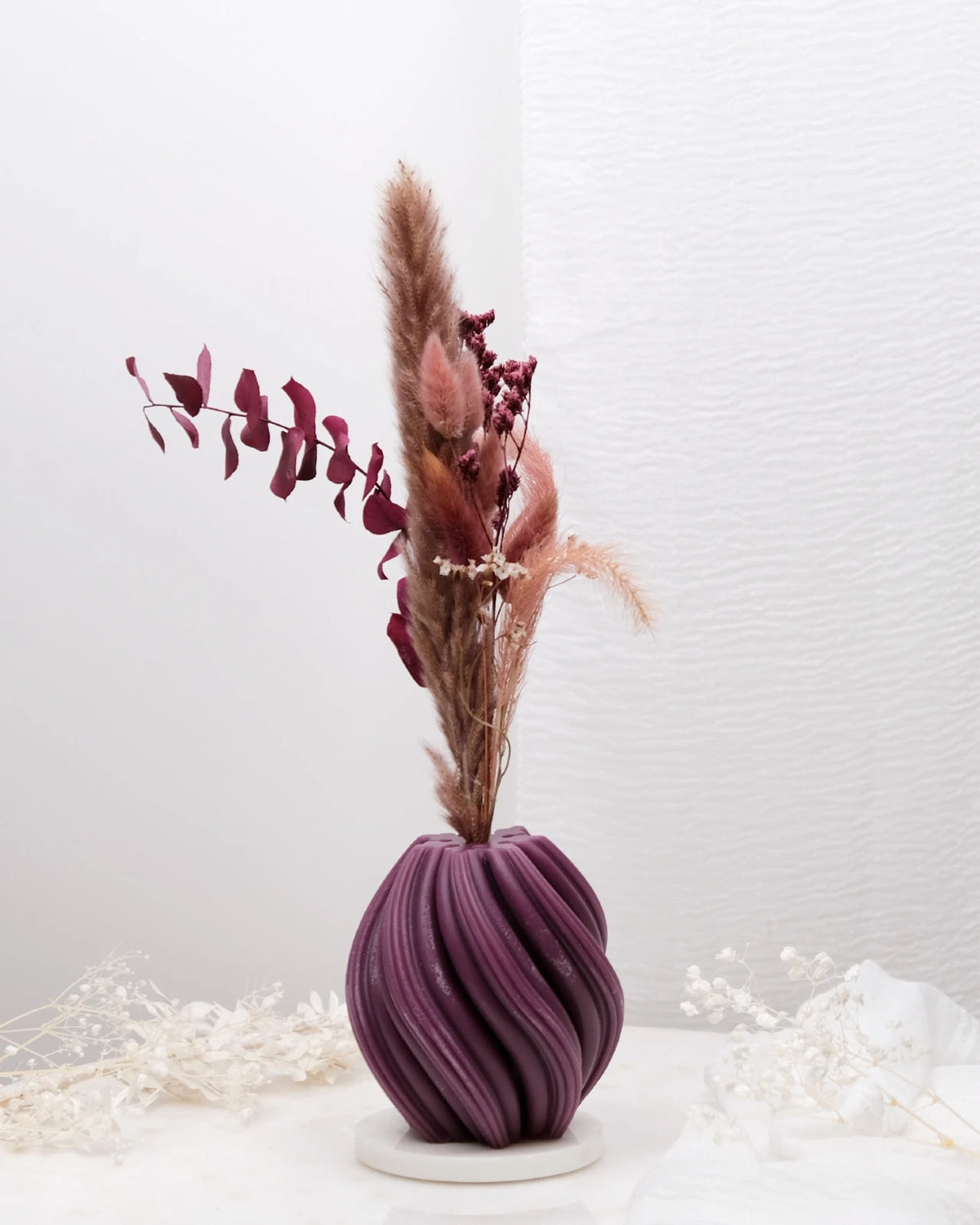 Mythos | Vasi Scultorei in Cera con Fiori Secchi e Stabilizzati