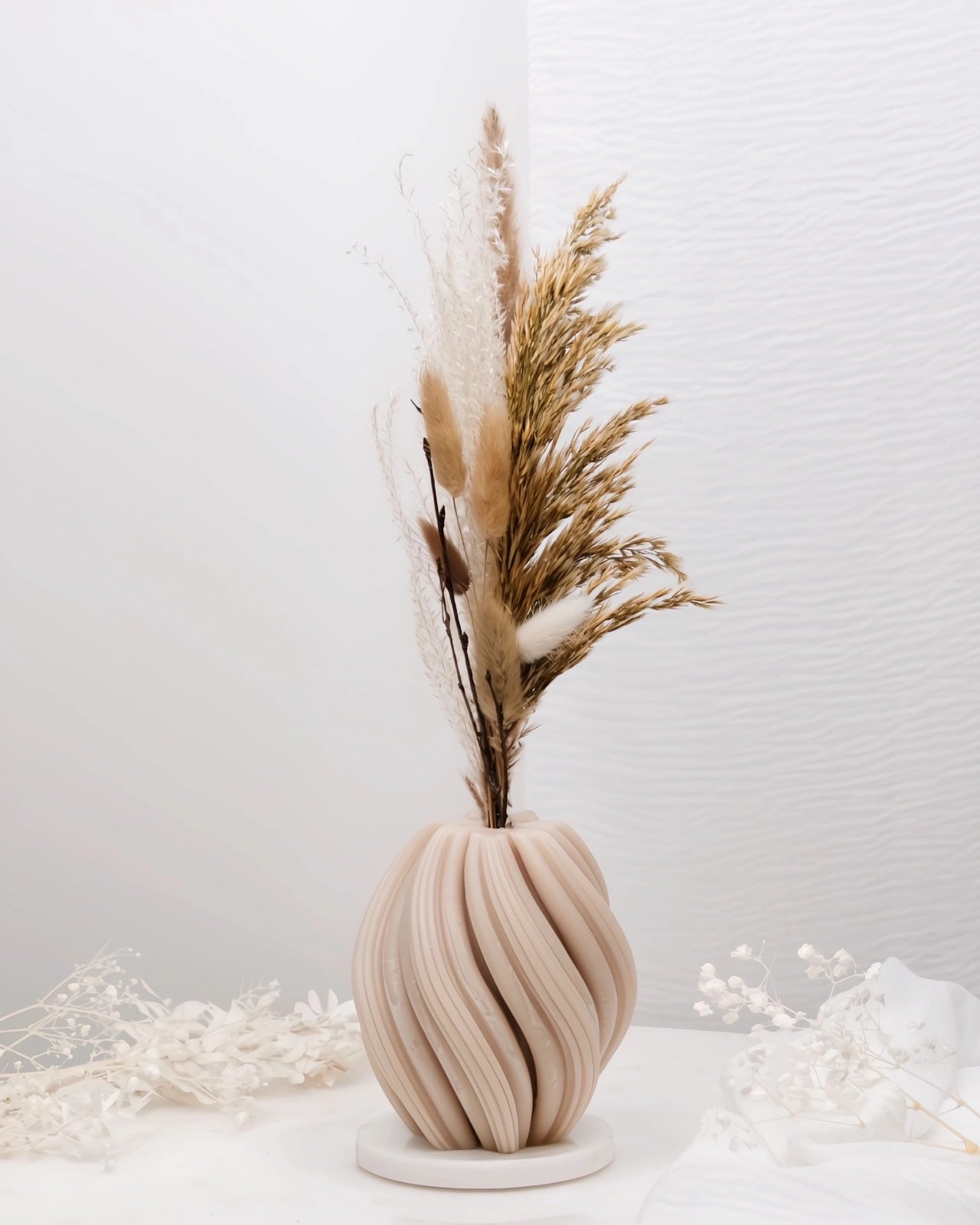 Mythos | Vasi Scultorei in Cera con Fiori Secchi e Stabilizzati