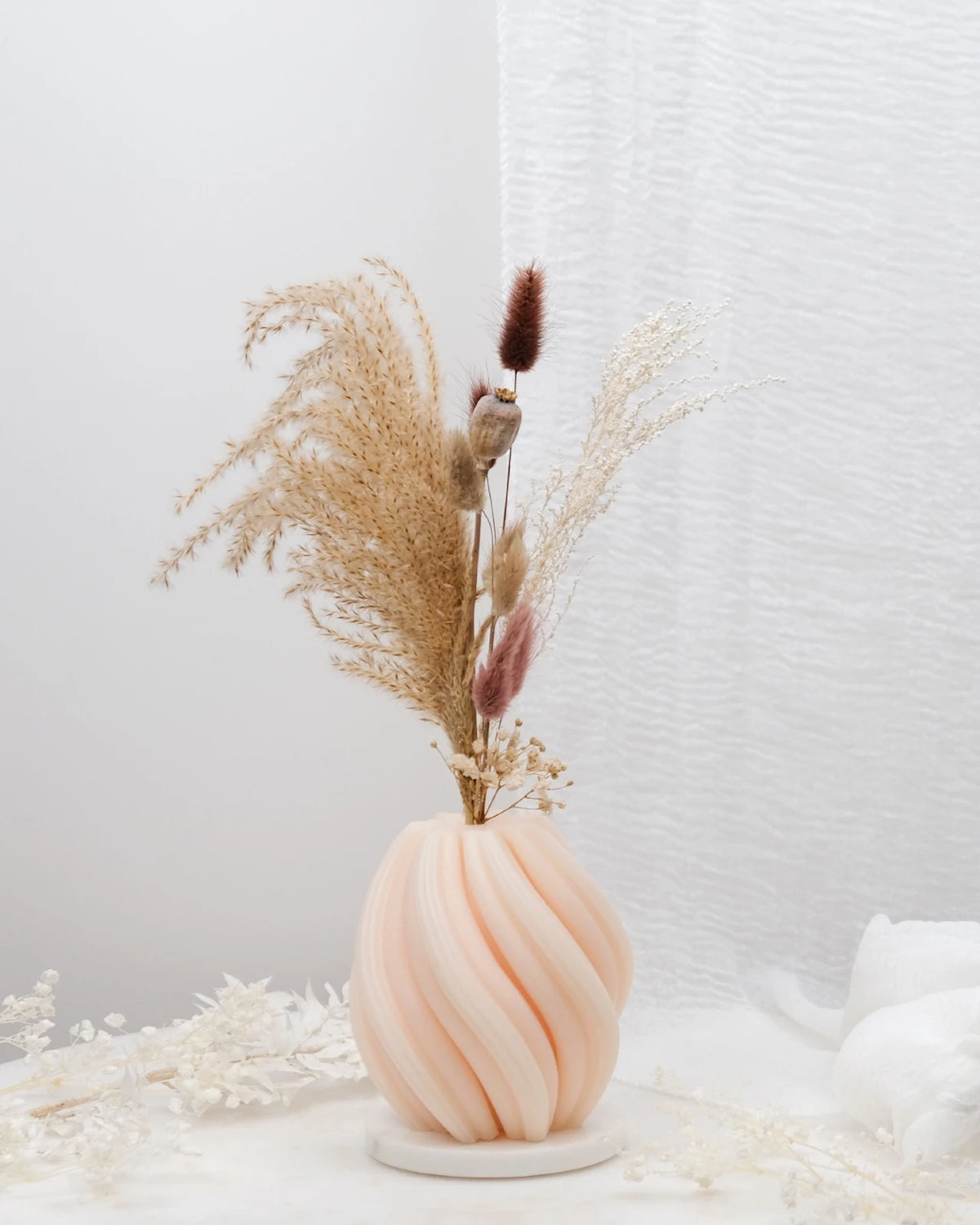 Mythos | Vasi Scultorei in Cera con Fiori Secchi e Stabilizzati