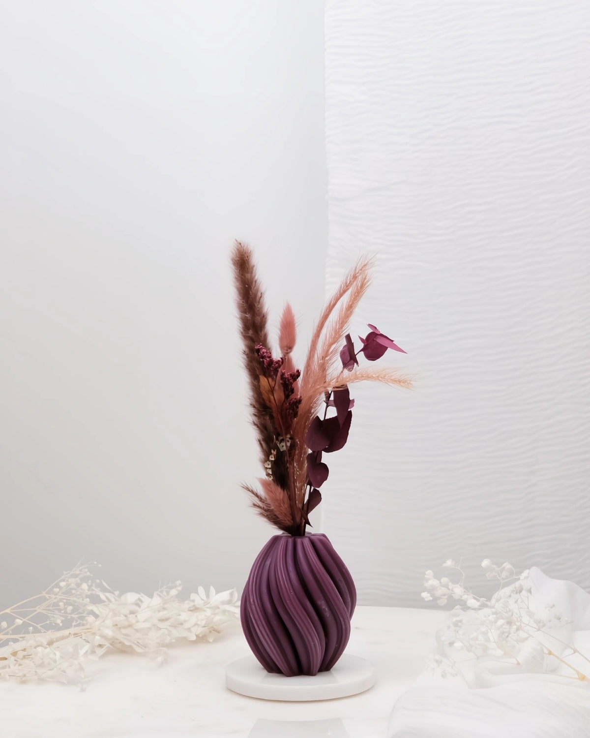 Mythos | Vasi Scultorei in Cera con Fiori Secchi e Stabilizzati