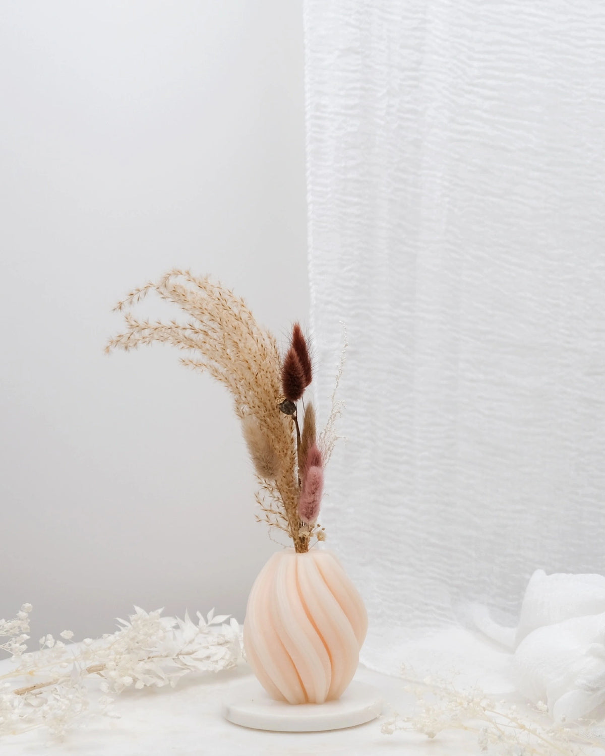 Mythos | Vasi Scultorei in Cera con Fiori Secchi e Stabilizzati