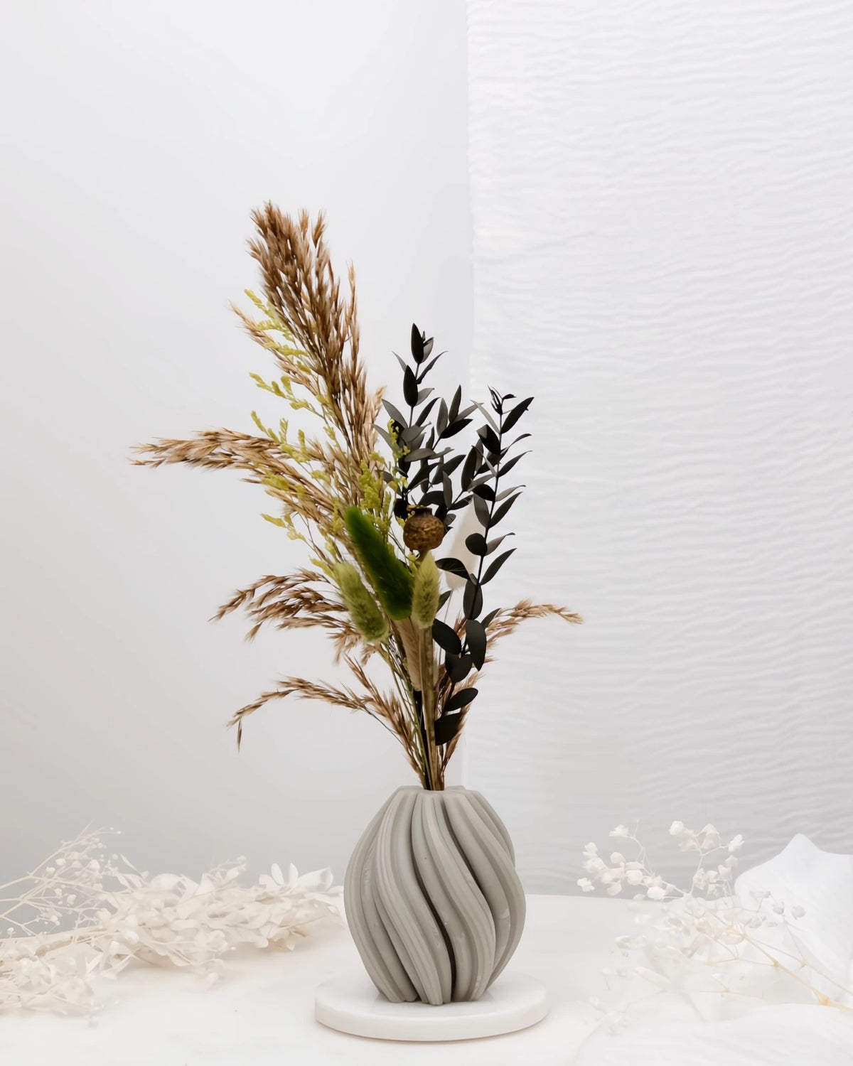 Mythos | Vasi Scultorei in Cera con Fiori Secchi e Stabilizzati