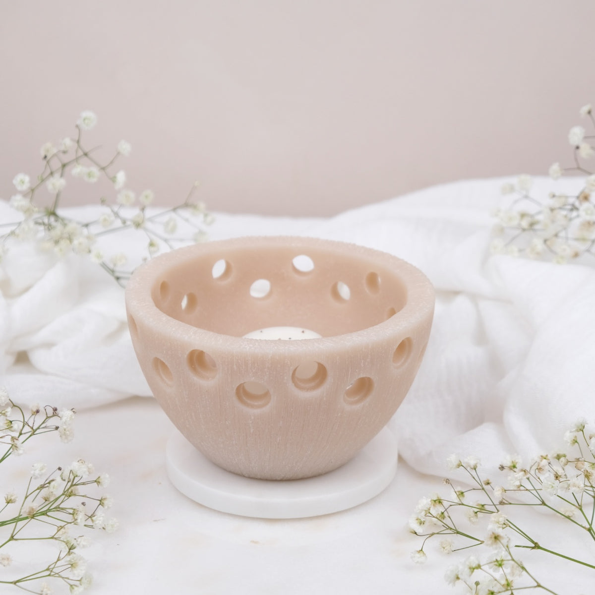 Nido di Luce: Ciotola di Cera Fori di Luce