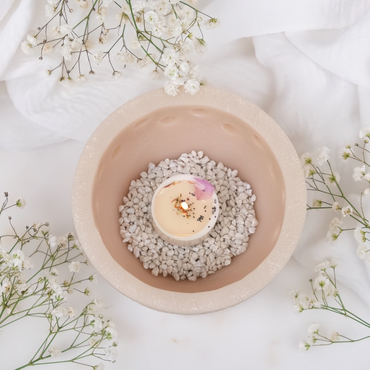 Nido di Luce: Ciotola di Cera Fori di Luce