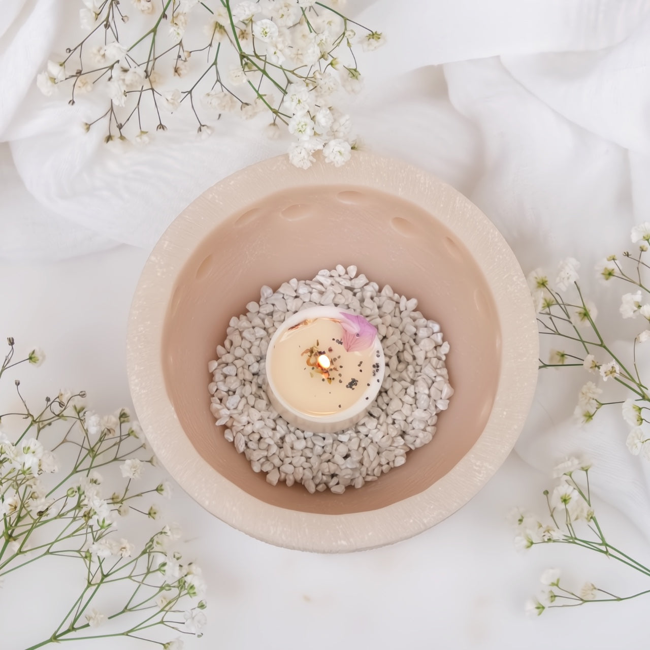 Nido di Luce: Ciotola di Cera Fori di Luce