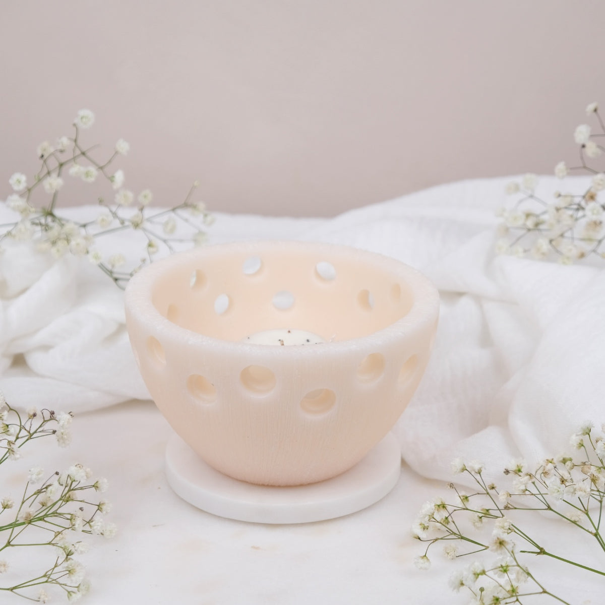 Nido di Luce: Ciotola di Cera Fori di Luce