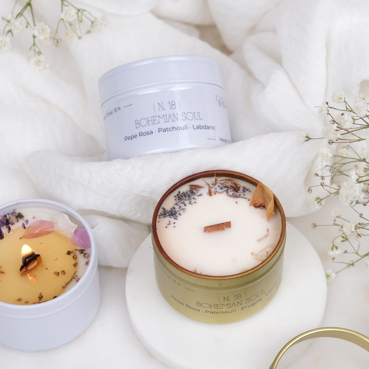 Piccoli Gesti: Candela Profumata Botanica in Cera di Soia in Tin di Alluminio