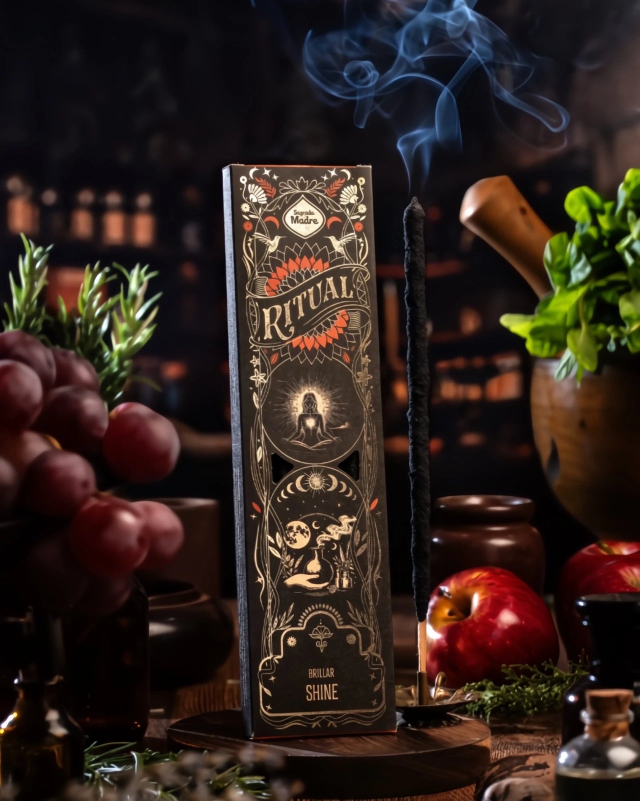 Incenso Ritual Brillar Sagrada Madre fragranza con loto bianco per splendere, celebrare autenticità e radianza
