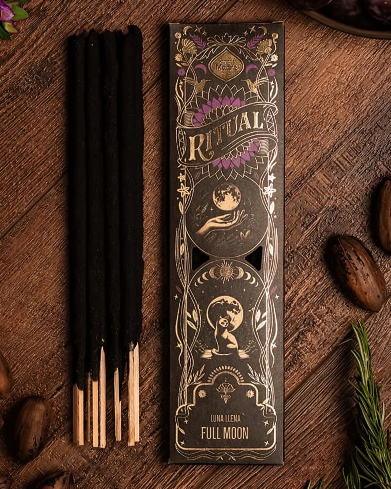 Incenso Ritual Luna Piena Sagrada Madre con fragranza ispiratrice per manifestare durante rituali lunari