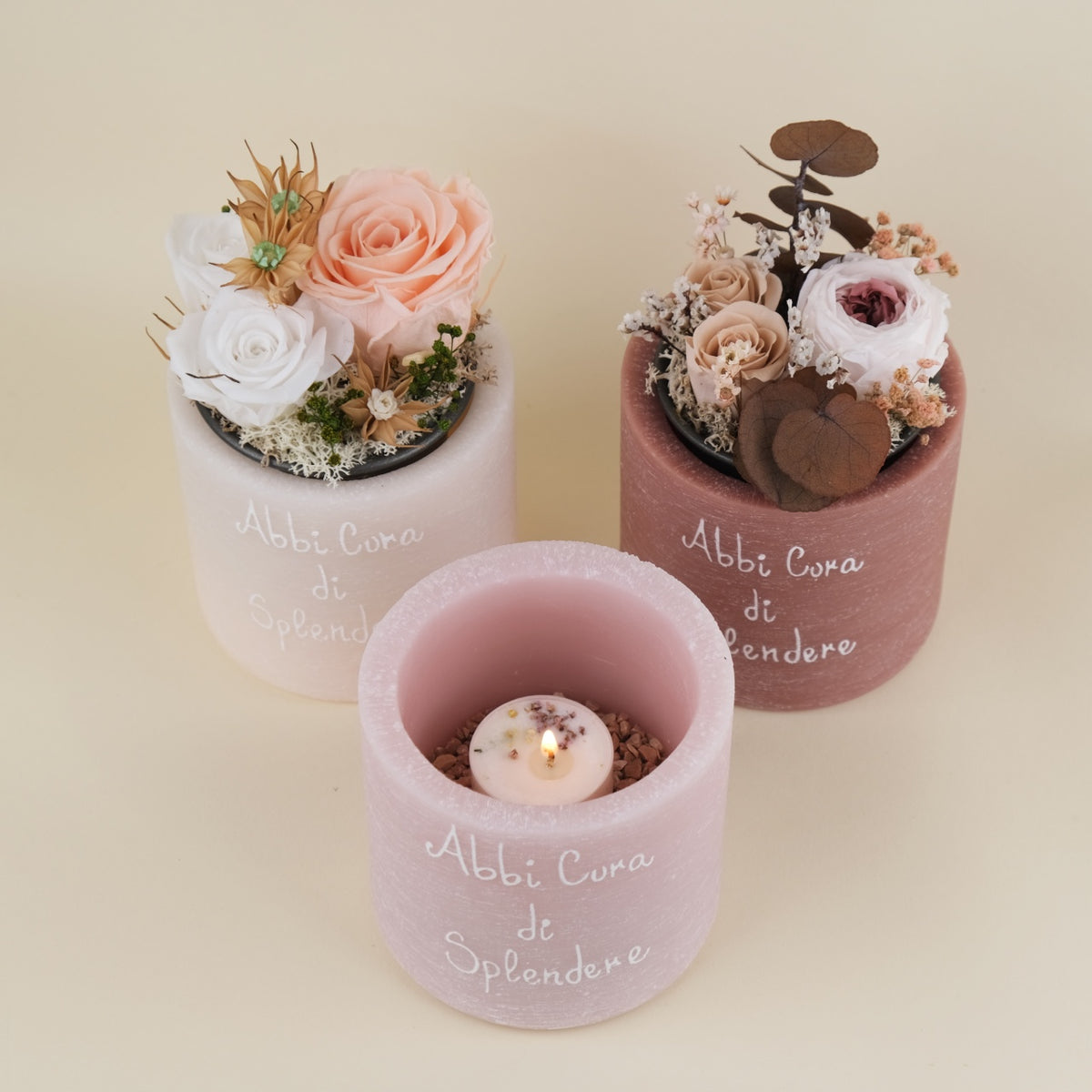 Sushi Flower: Vaso di Cera Personalizzato &amp; Bouquet Fiori Stabilizzati e Secchi