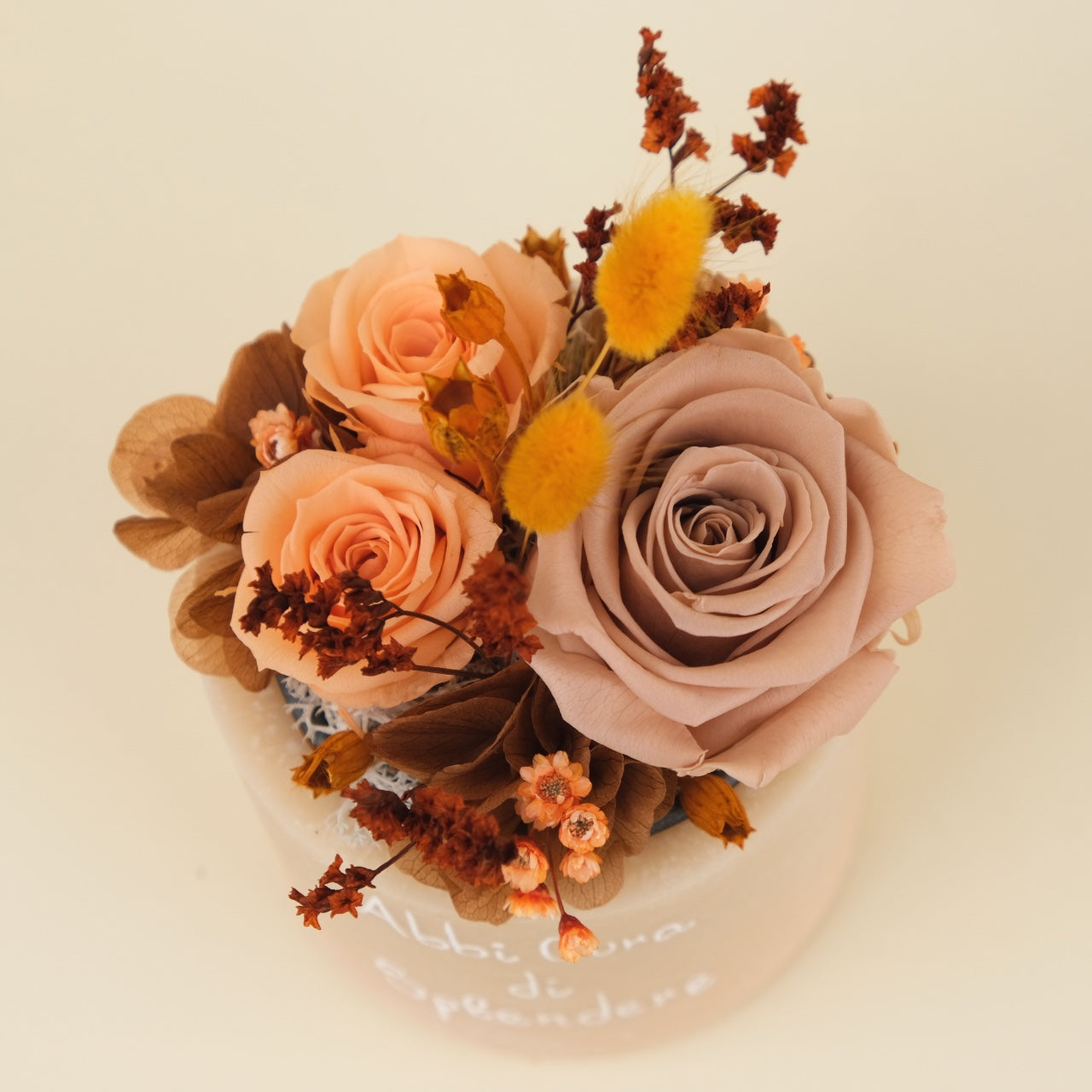 Sushi Flower: Vaso di Cera Personalizzato & Bouquet Fiori Stabilizzati e Secchi