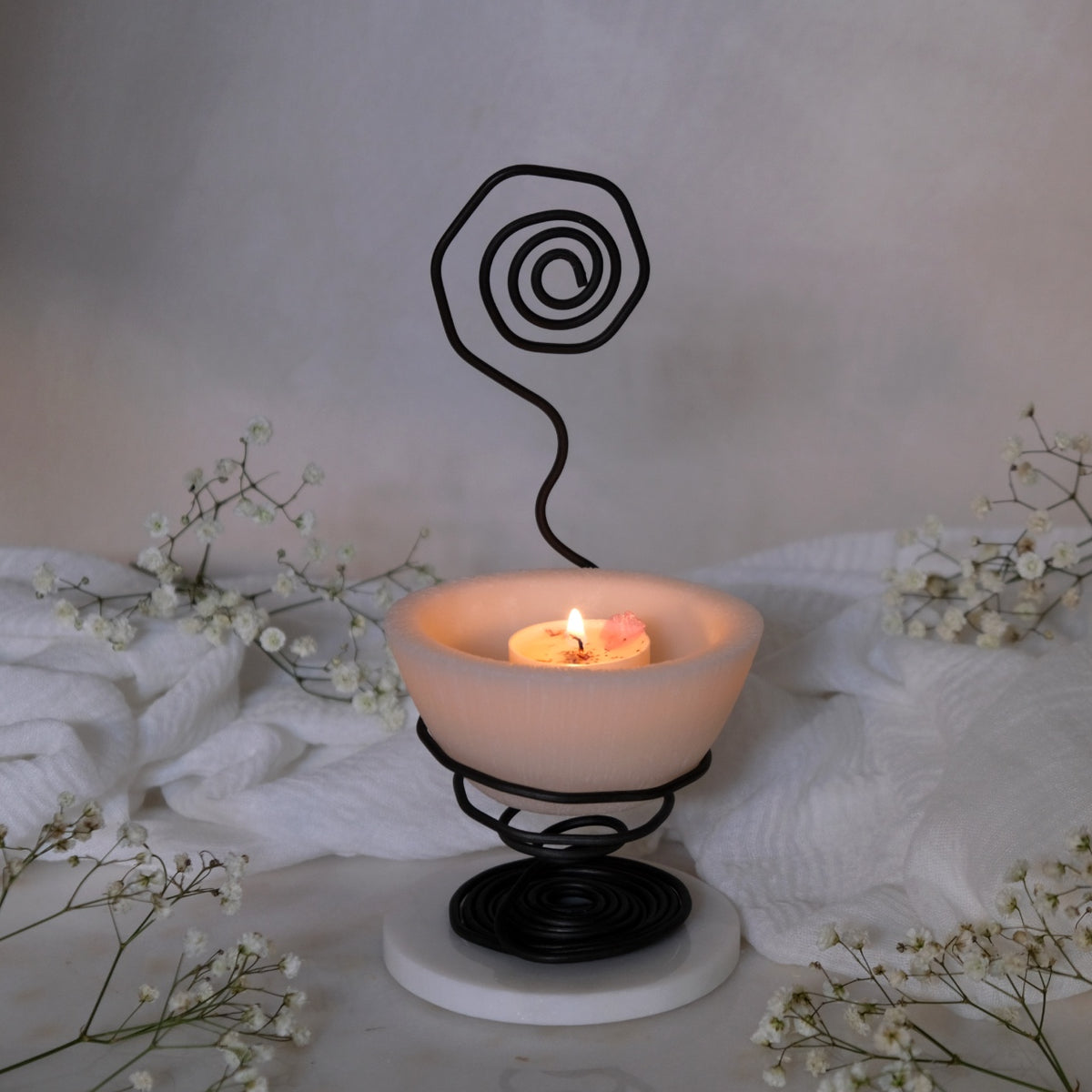 Tango Espiral: Portacandele e Ciotola di Cera Petite