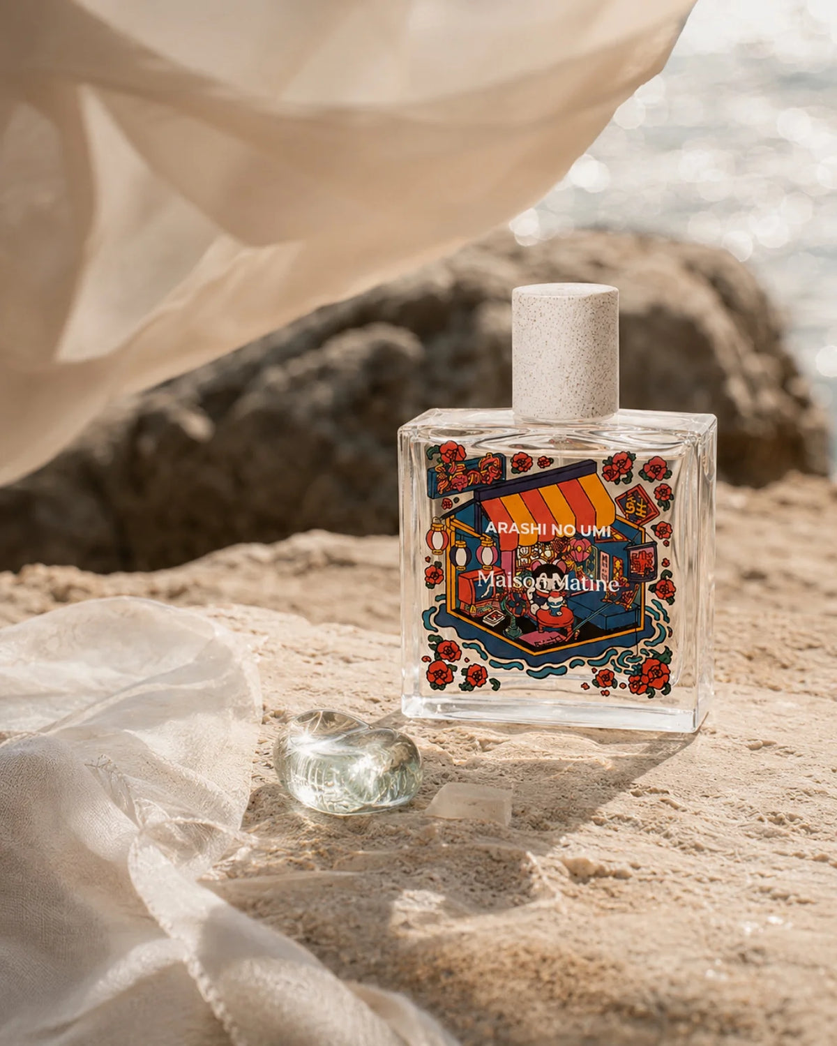 Arashi No Umi di Maison Matine - Roma | Eau de Parfum - 50 ml | Profumo fruttato, floreale, fresco, muschiato, cremoso, legnoso