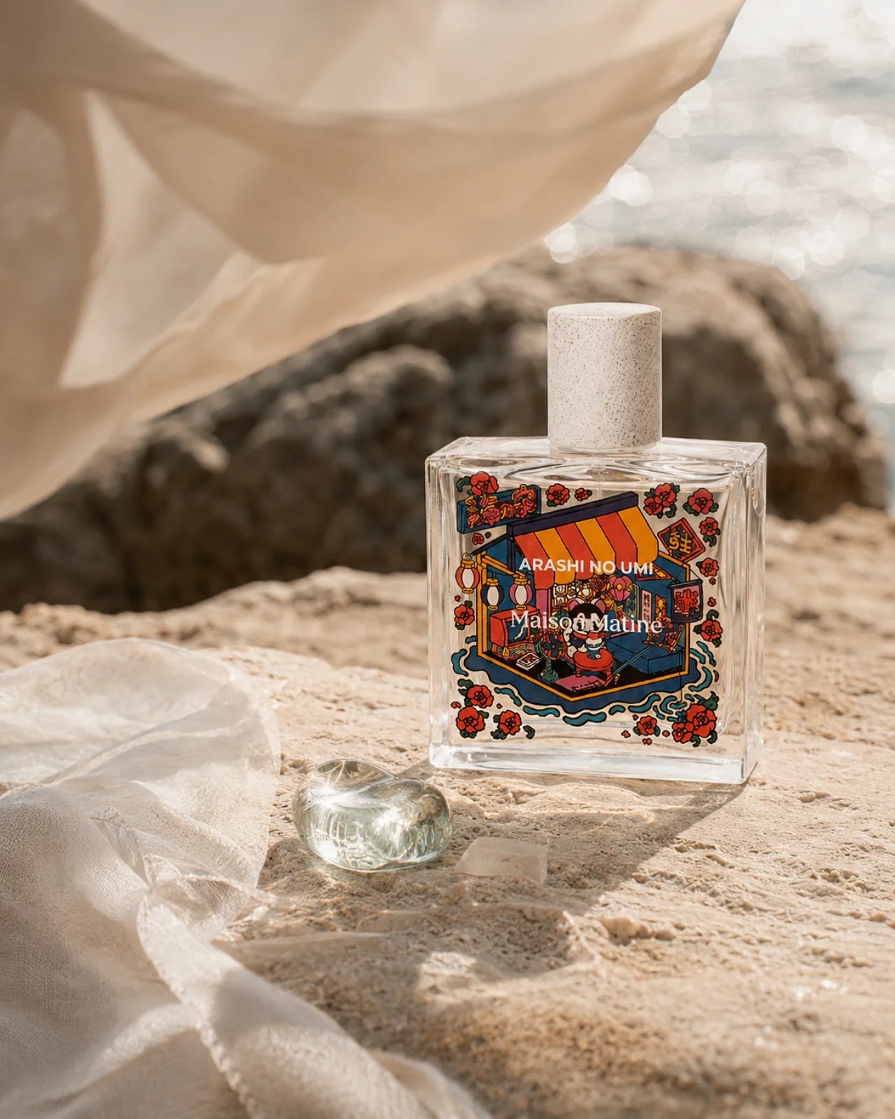 Arashi No Umi di Maison Matine - Roma | Eau de Parfum - 50 ml | Profumo fruttato, floreale, fresco, muschiato, cremoso, legnoso