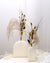 Vaso Arco Iris Serendipity - vaso in cera artigianale a forma di arcobaleno con fiori stabilizzati e secchi bianco latte duo