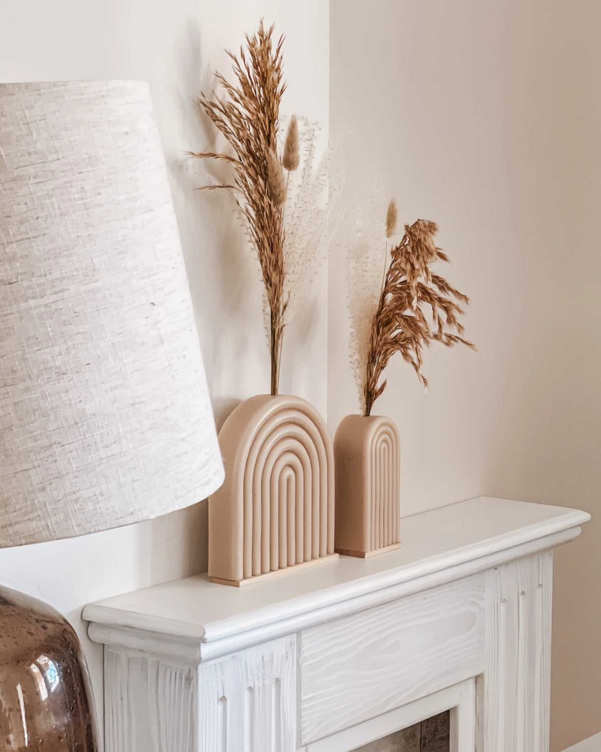 Vaso Arco Iris Serendipity - vaso in cera artigianale a forma di arcobaleno con fiori stabilizzati e secchi