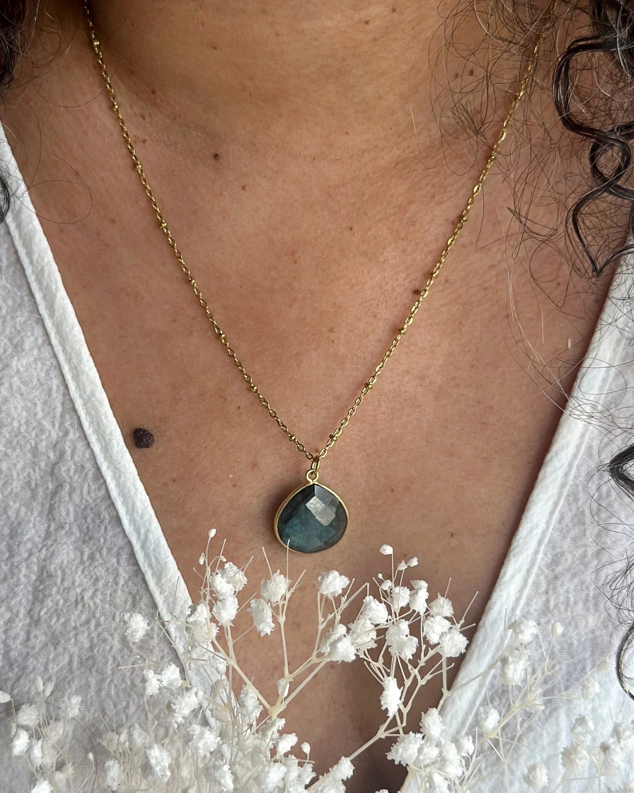 Lithosophia | Aura - Collana con Ciondolo Pietra Naturale