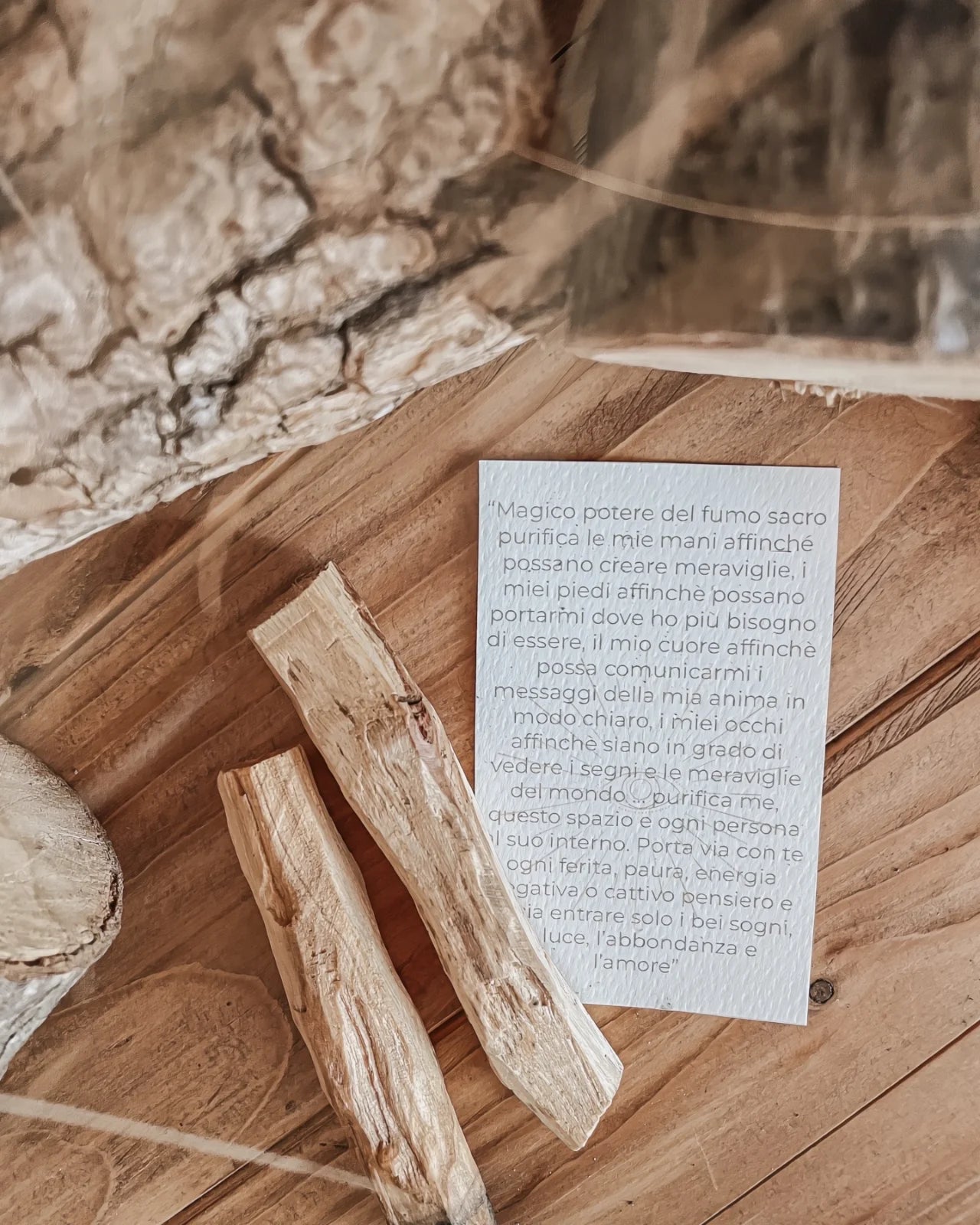 palo santo incenso naturale per purificazione energetica