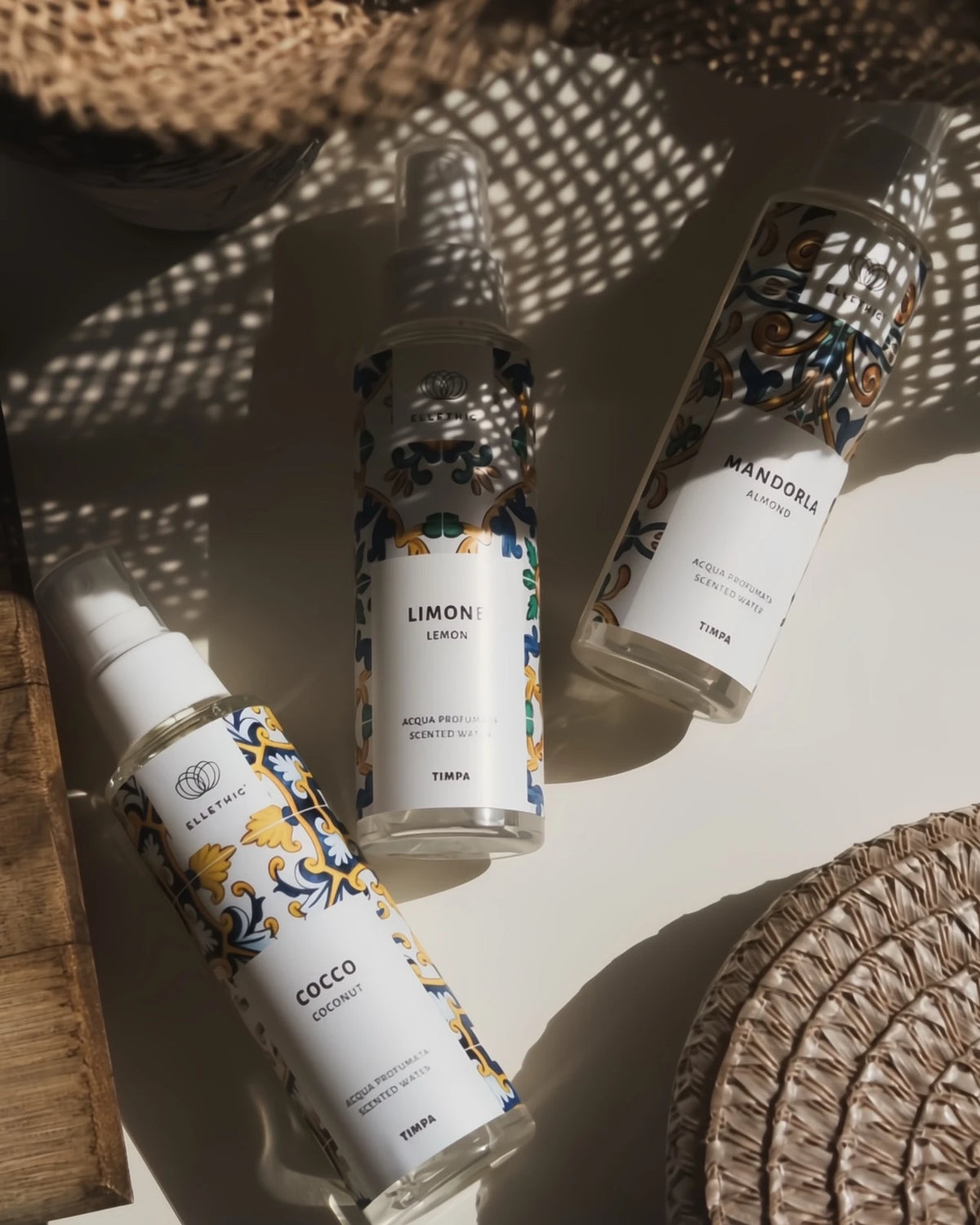 acque profumate timpa di ellethic profumo naturale senza alcol per corpo e capelli fragranze siciliane | io sono la luce roma