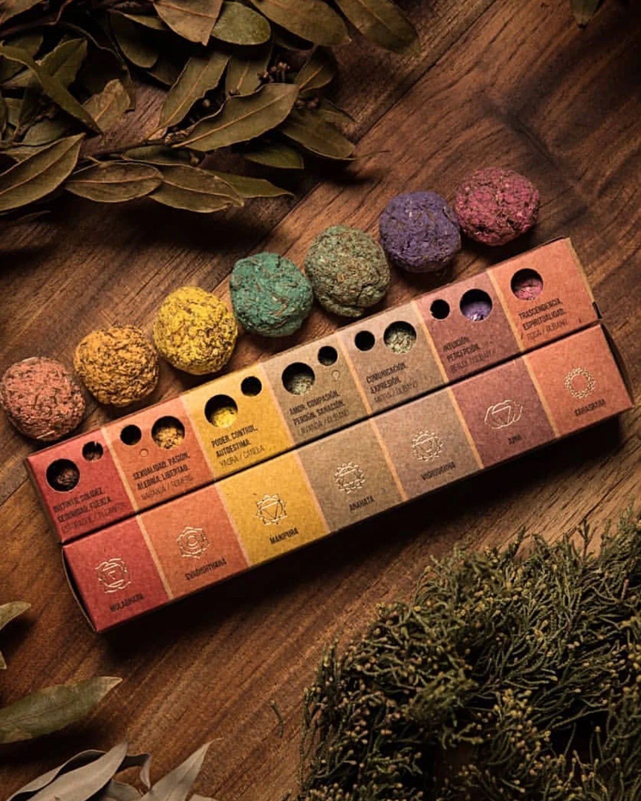 bombitas 7 chakra di sagrada madre | Sfere di Smudge per fumiginazione rituale completo di riequilibrio dei chakra energetici | roma - Io Sono La Luce