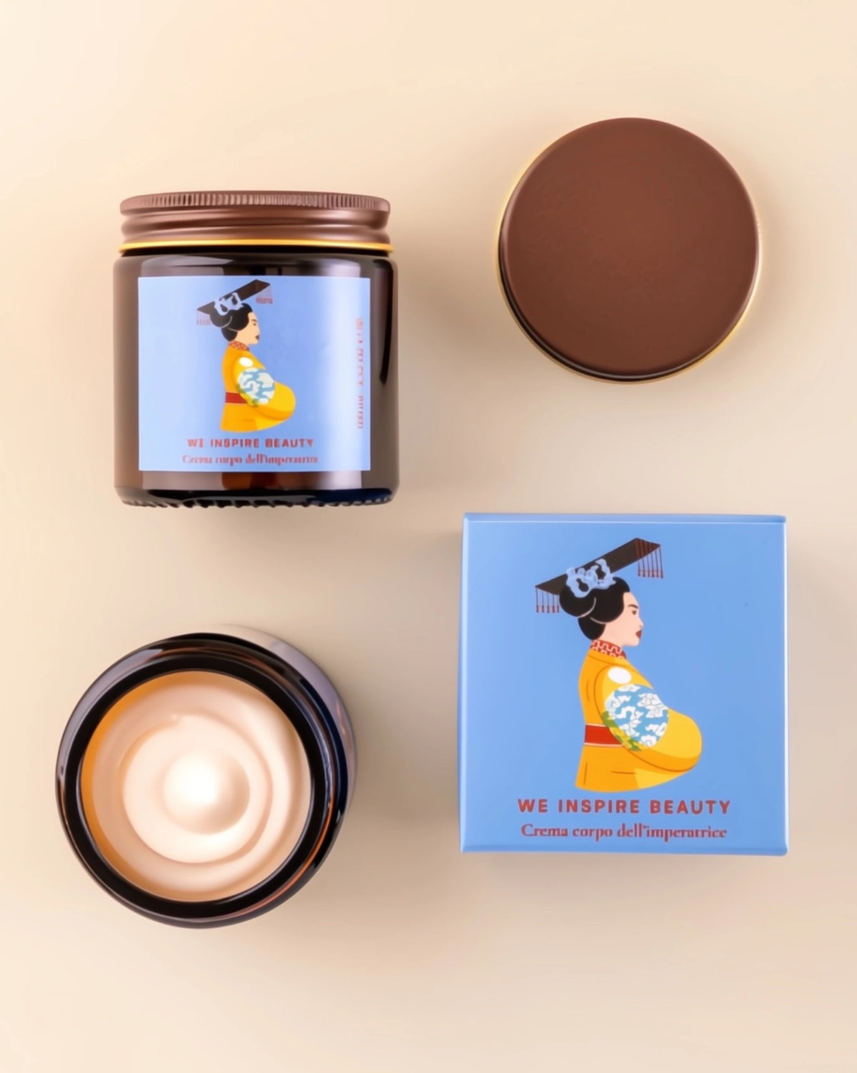 crema corpo anti-età lenitiva e nutriente con ginseng e ginkgo biloba