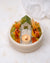 bonseki giardino zen rituale meditazione candela - vassoio tondo colore crema e arancione