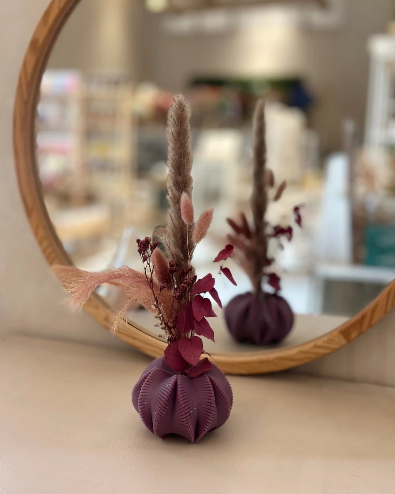 Mythos | Vasi Scultorei in Cera con Fiori Secchi e Stabilizzati