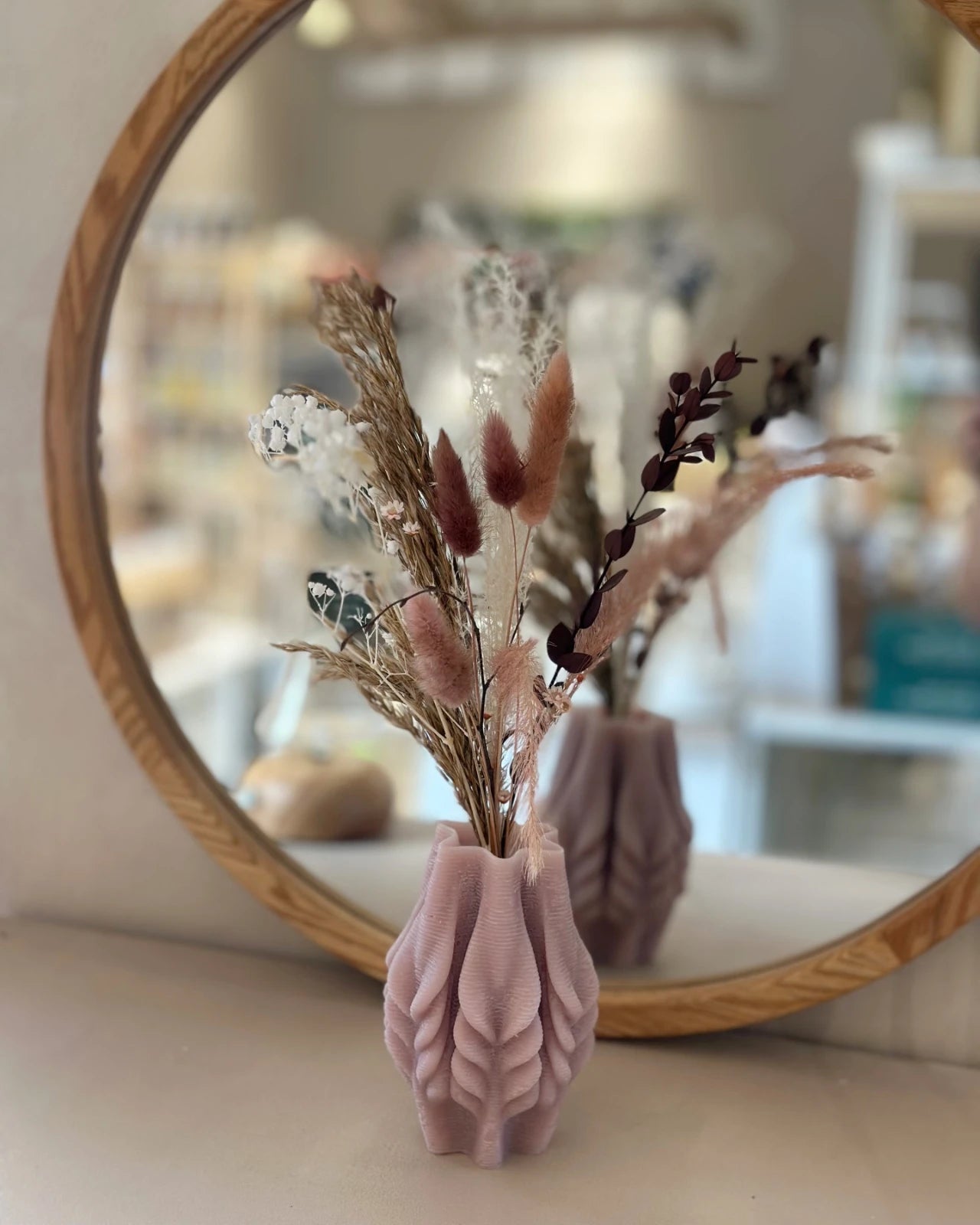 Mythos | Vasi Scultorei in Cera con Fiori Secchi e Stabilizzati