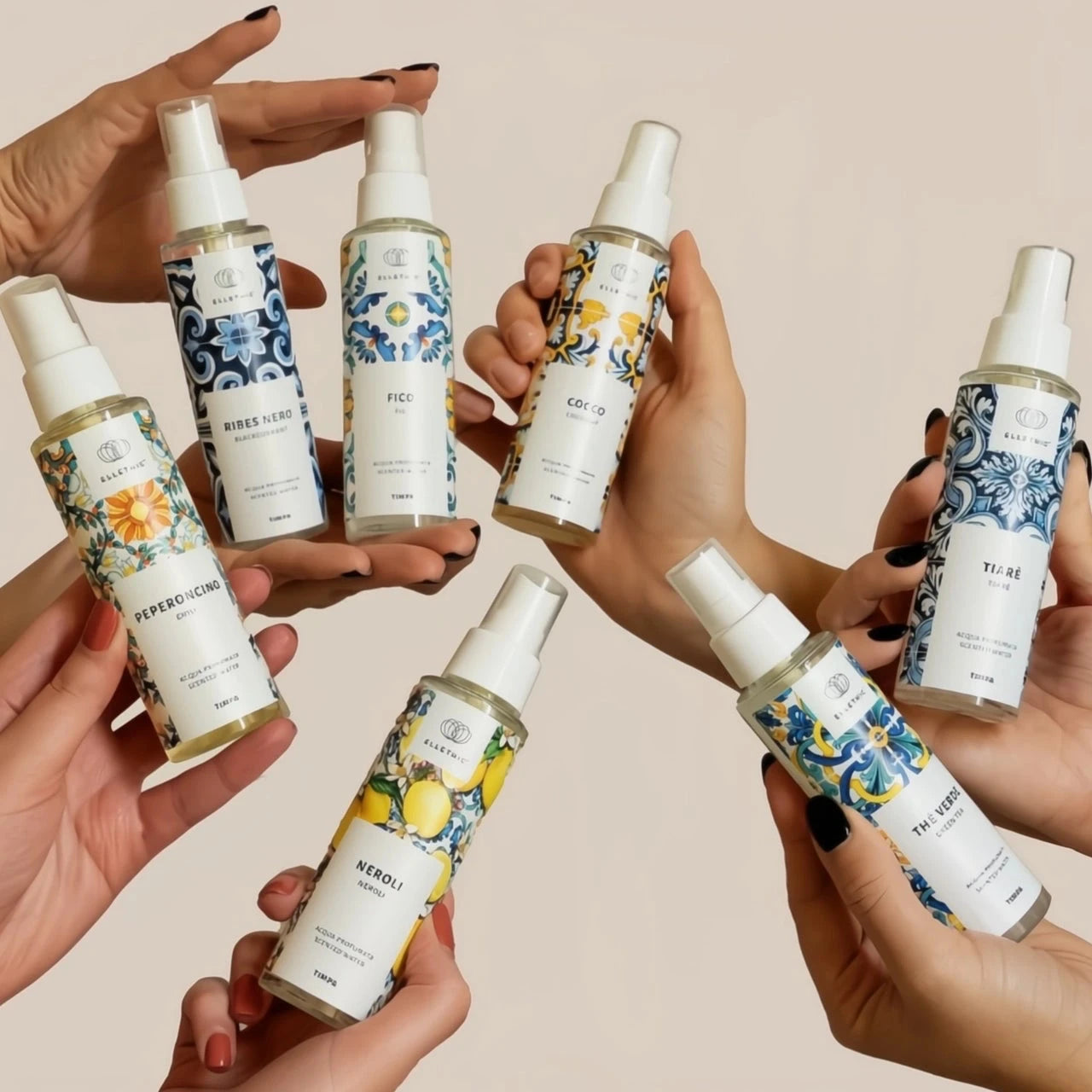 acque profumate timpa di ellethic profumo naturale senza alcol per corpo e capelli fragranze siciliane | io sono la luce roma