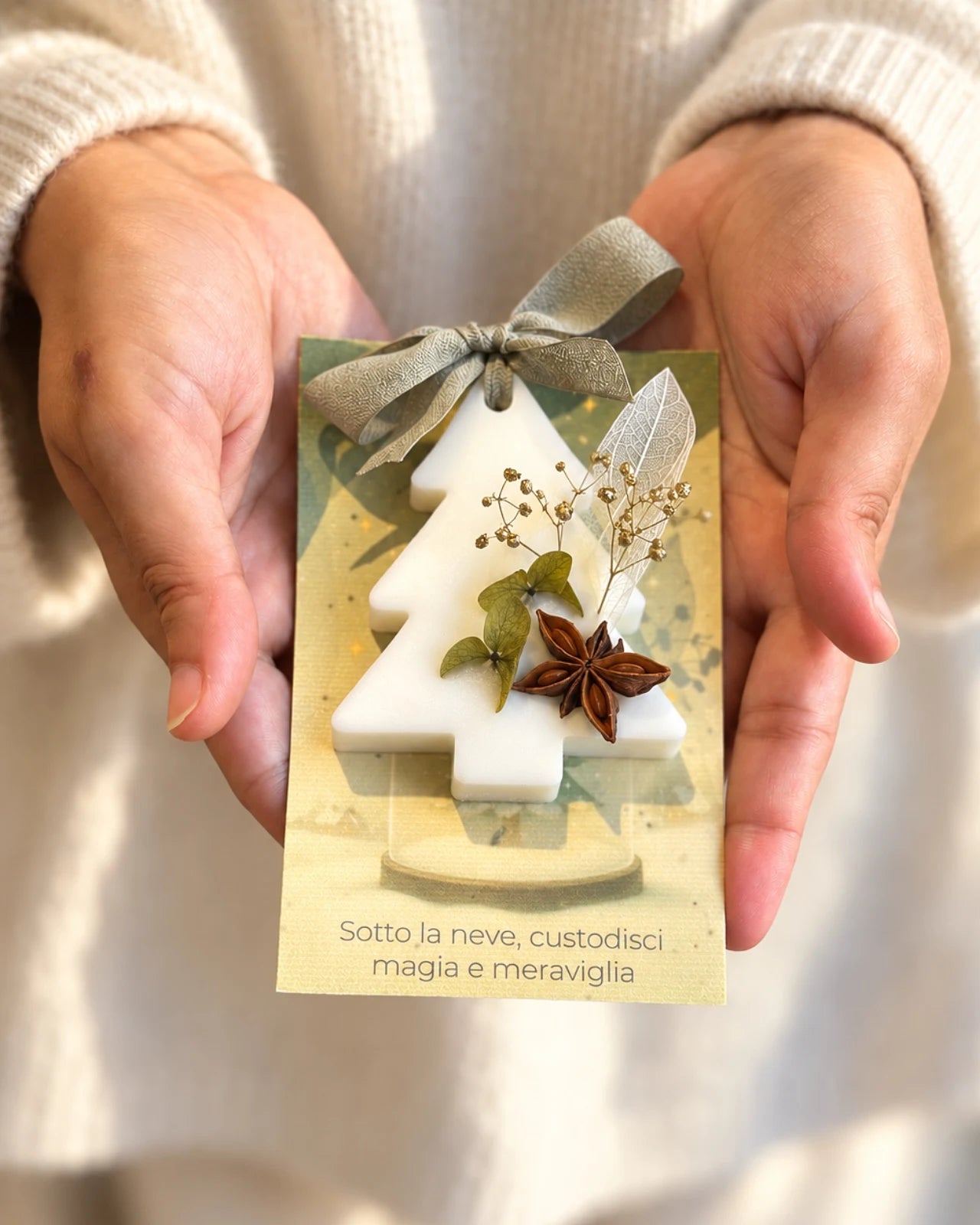 profumatore per cassetti ed armadi xmas Limited Edition - idee regalino di natale | tavoletta tartina in pura cera di soia profumi natalizi - alberello