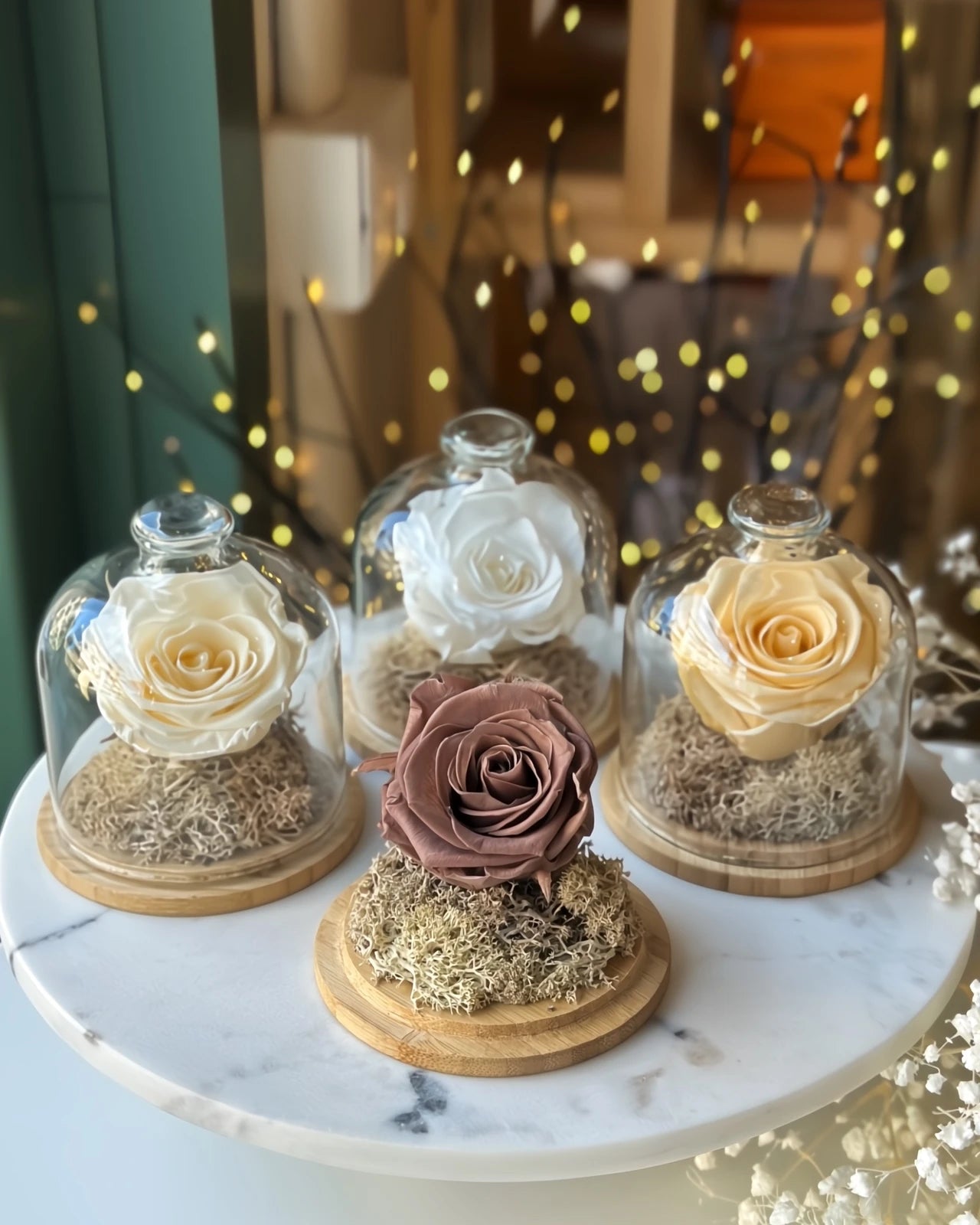 Fabula | Rosa Stabilizzata in Campana di Vetro