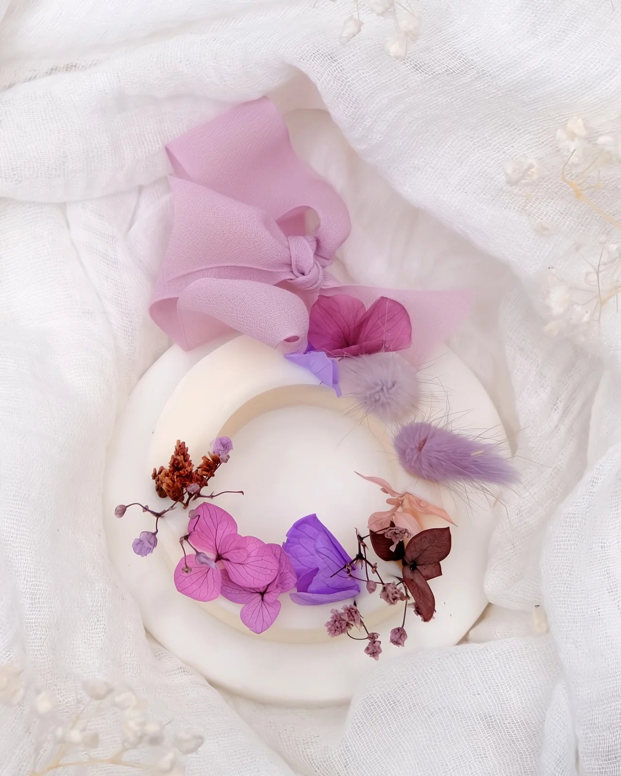 tavoletta botanica cera di soia per profumare cassetti ed armadi ghirlanda color lilla