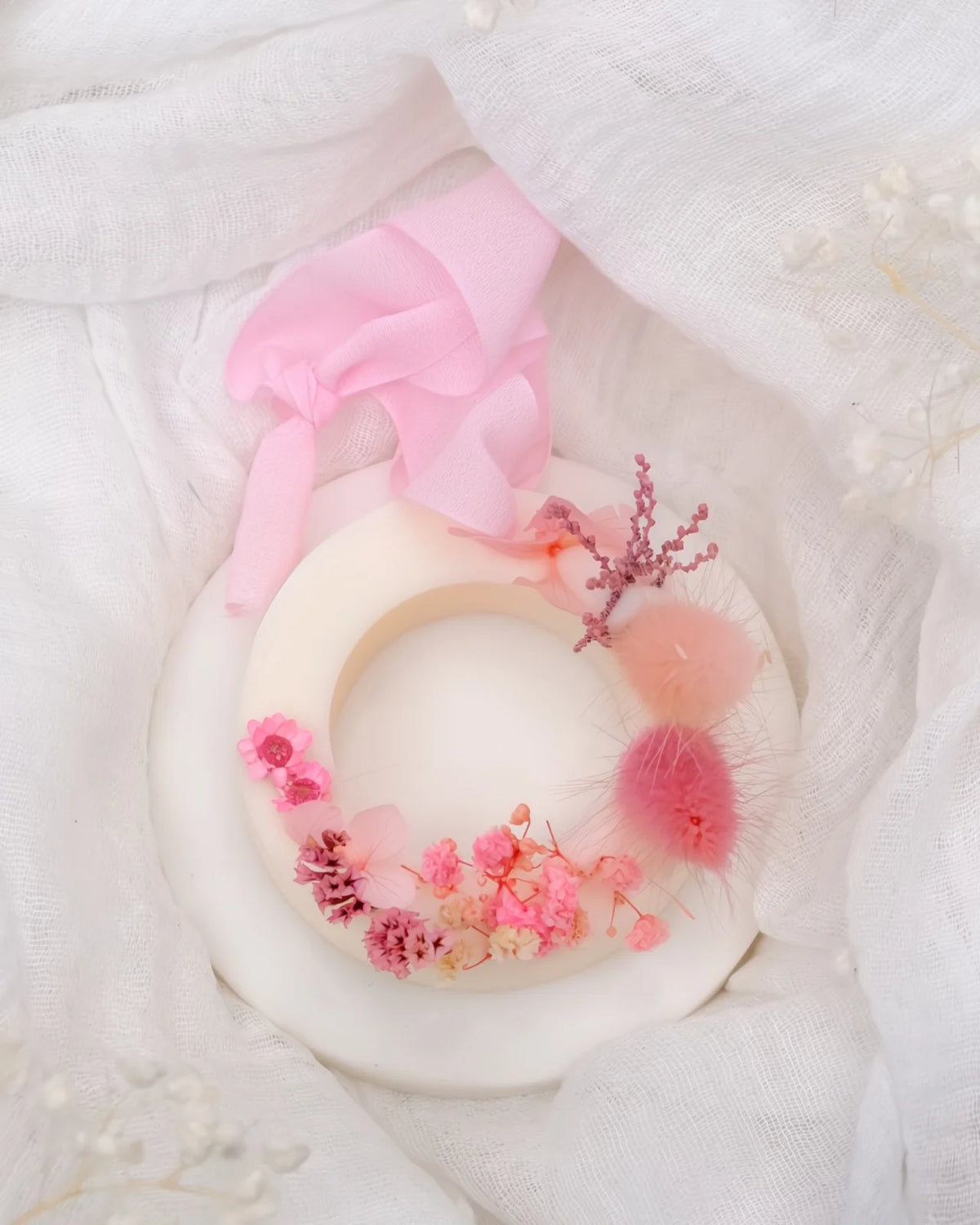 tavoletta botanica cera di soia per profumare cassetti ed armadi ghirlanda color rosa hot