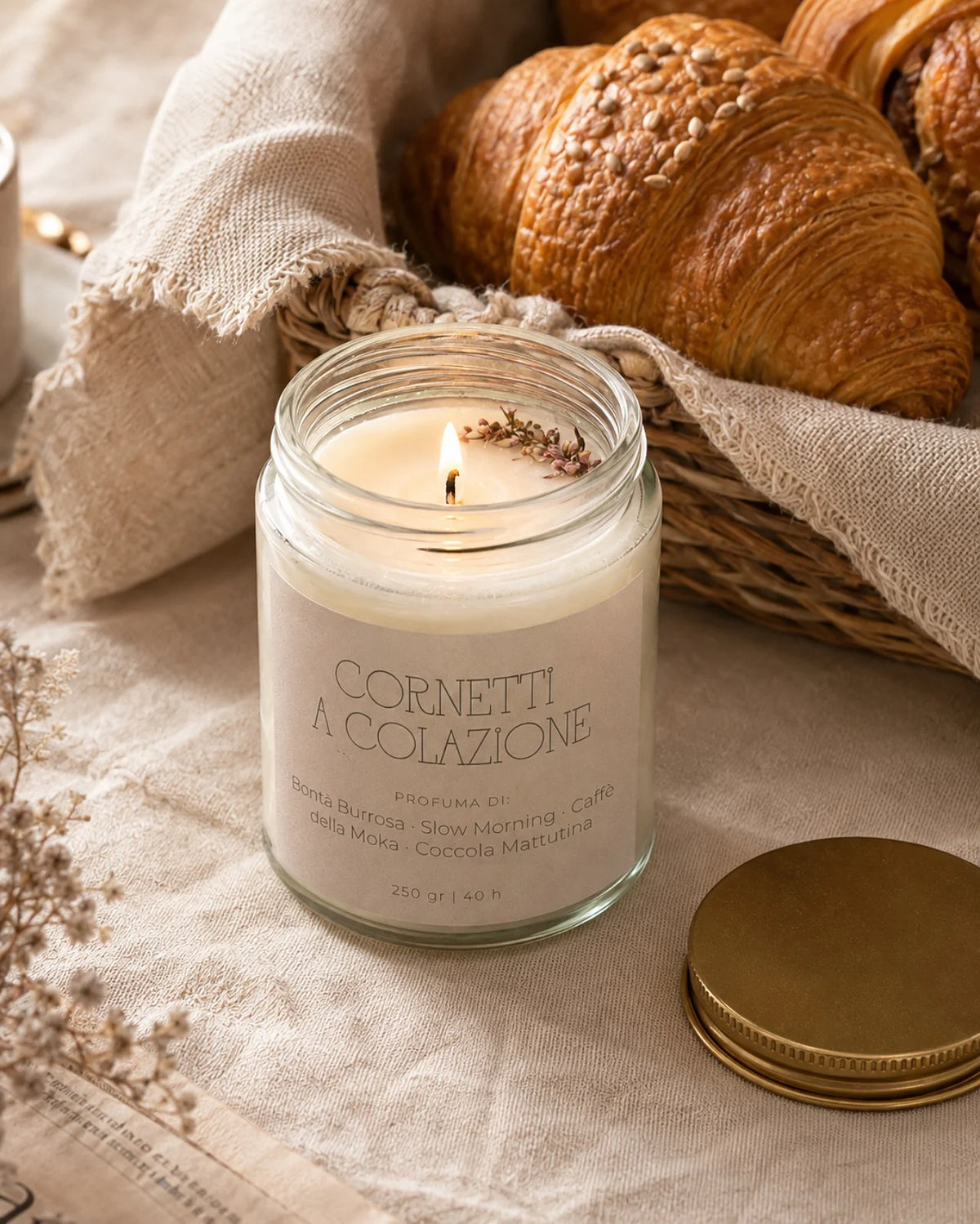 Collezione Stop al Tempo: candele per rituali di slow living e per rallentare il tempo | Cornetti a Colazione - Io Sono La Luce Roma