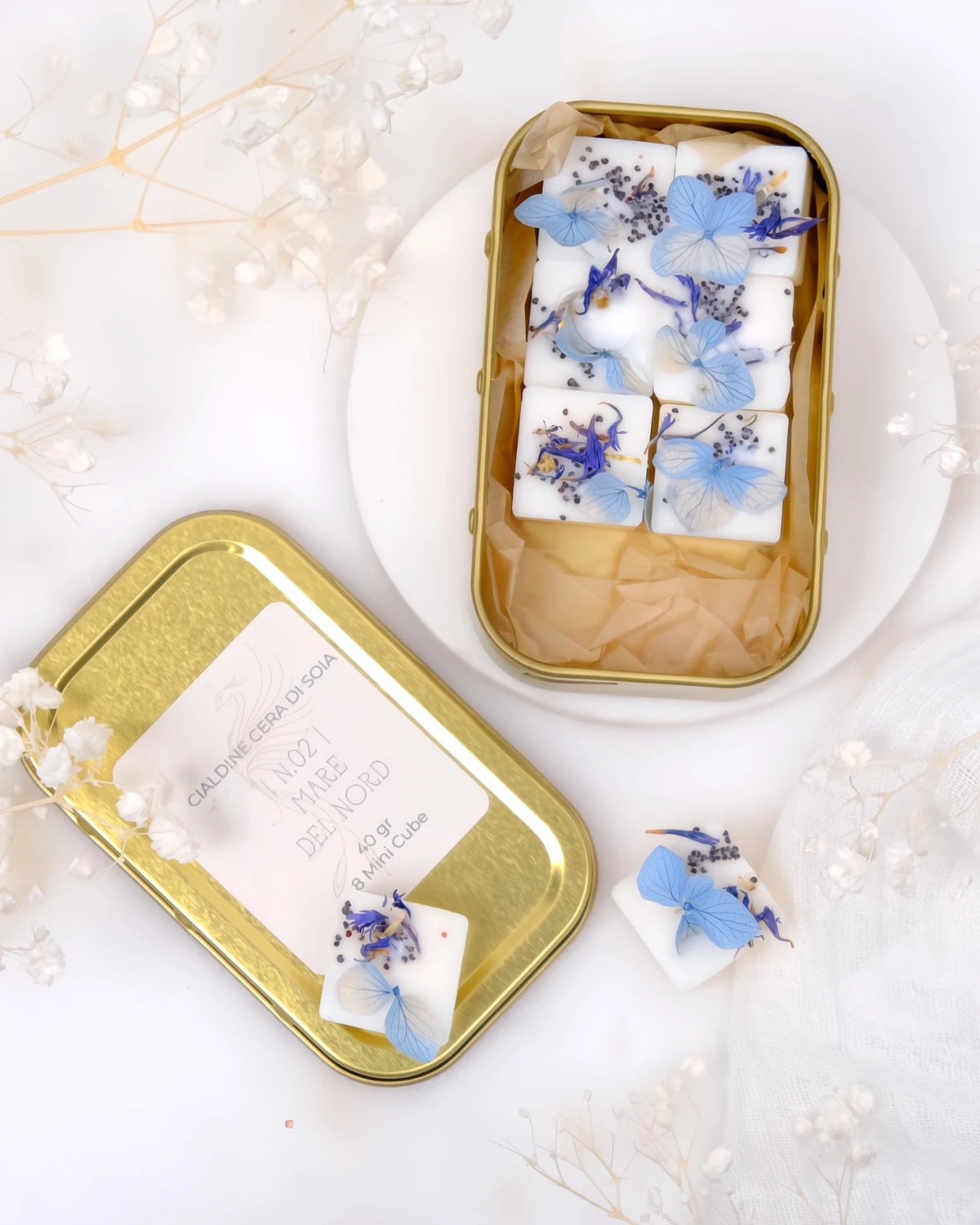 tartine profumate in pura cera di soia al profumo di mare