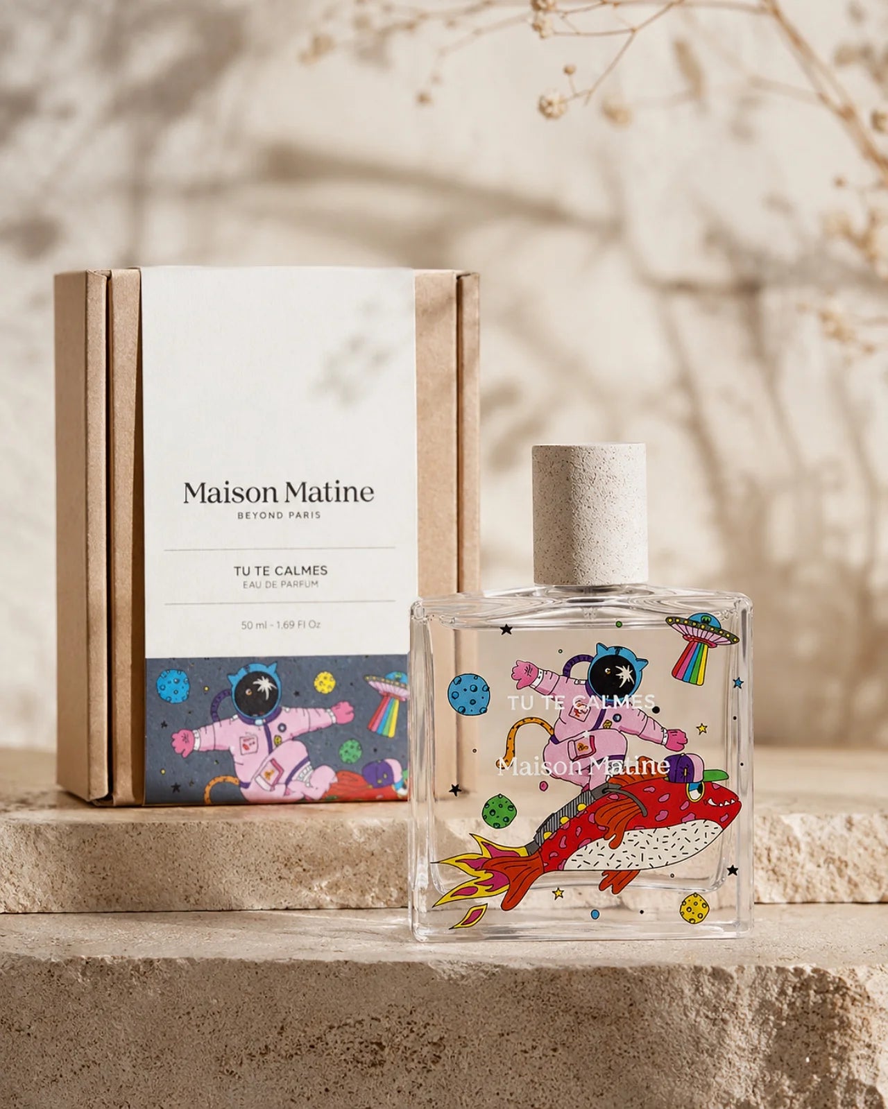 Tu Te Calmes di Maison Matine - Roma | Eau de Parfum - 50 ml | Profumo di nicchia francese verde, agrumato e fresco al cardamomo, neroli e foglia di fico
