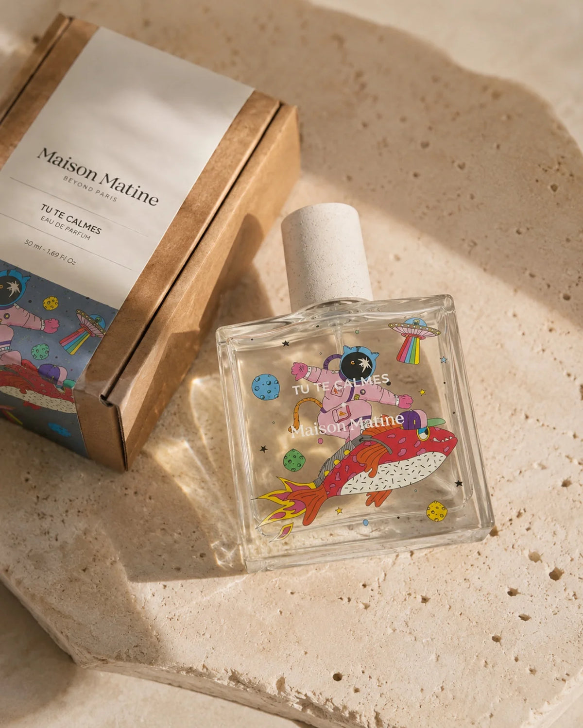 Tu Te Calmes di Maison Matine - Roma | Eau de Parfum - 50 ml | Profumo di nicchia francese cardamomo, neroli, olio di limone, foglia di fico, petigrain, cedro della Virginia, vetiver di Haiti, muschio