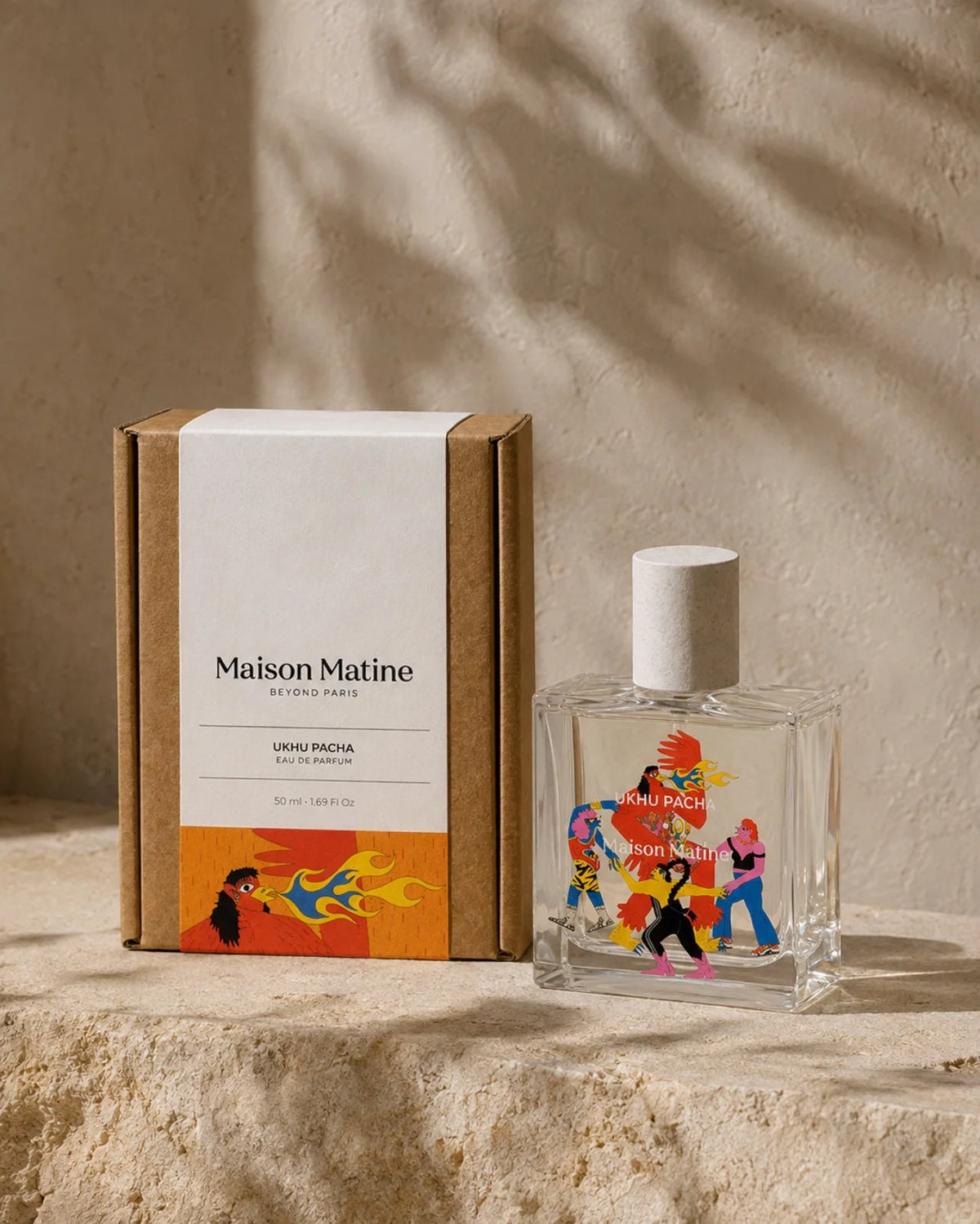 Ukhu Pacha di Maison Matine - Roma | Eau de Parfum - 50 ml | Profumo di nicchia francese fruttato, floreale bianco, cremoso, fruttato, gourmand, vanigliato, salino