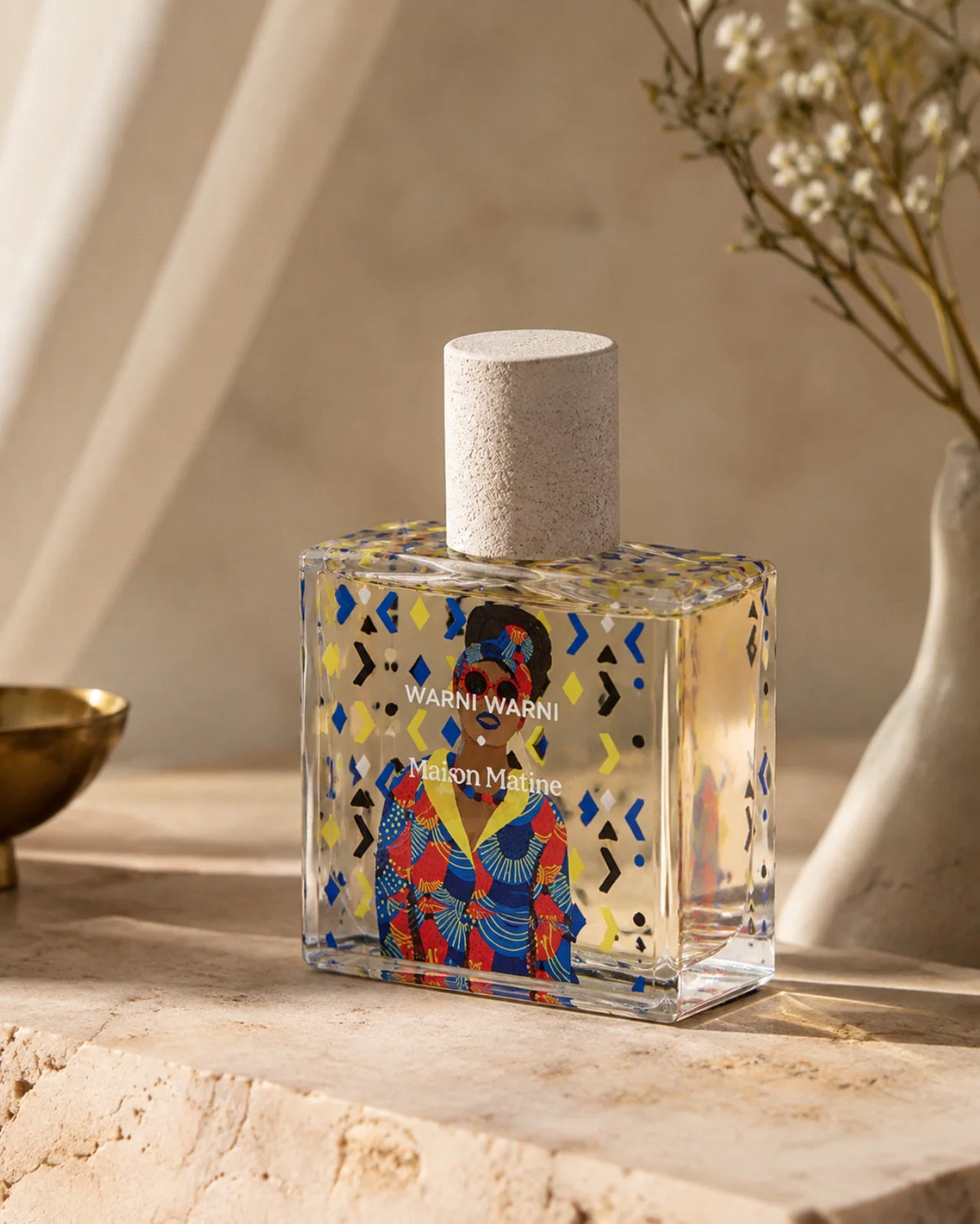 Warni Warni di Maison Matine - Roma | Eau de Parfum - 50 ml | Profumo di nicchia francese floreale, speziato, verde, muschiato, pulito, cipriato