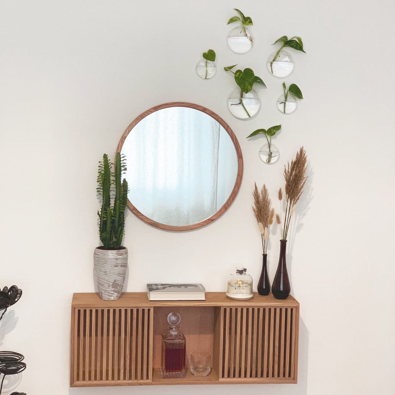 Aqua: Vaso da Parete Idroponica con Talea o Fiori Secchi