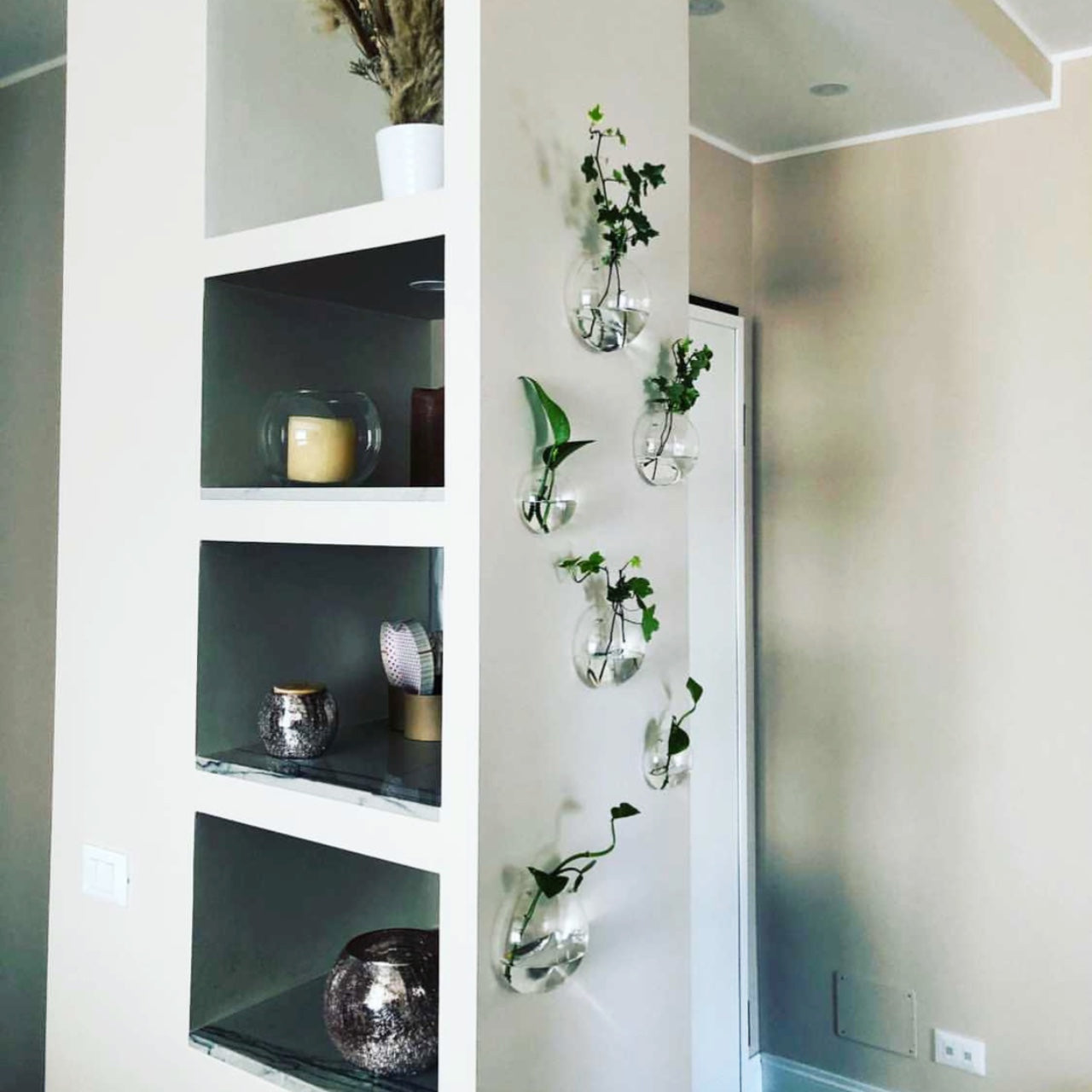 Vaso In Vetro Kurtzy 29cm - Design Moderno, Cilindrico, Per Fiori Freschi O Decorativi - Foto 4