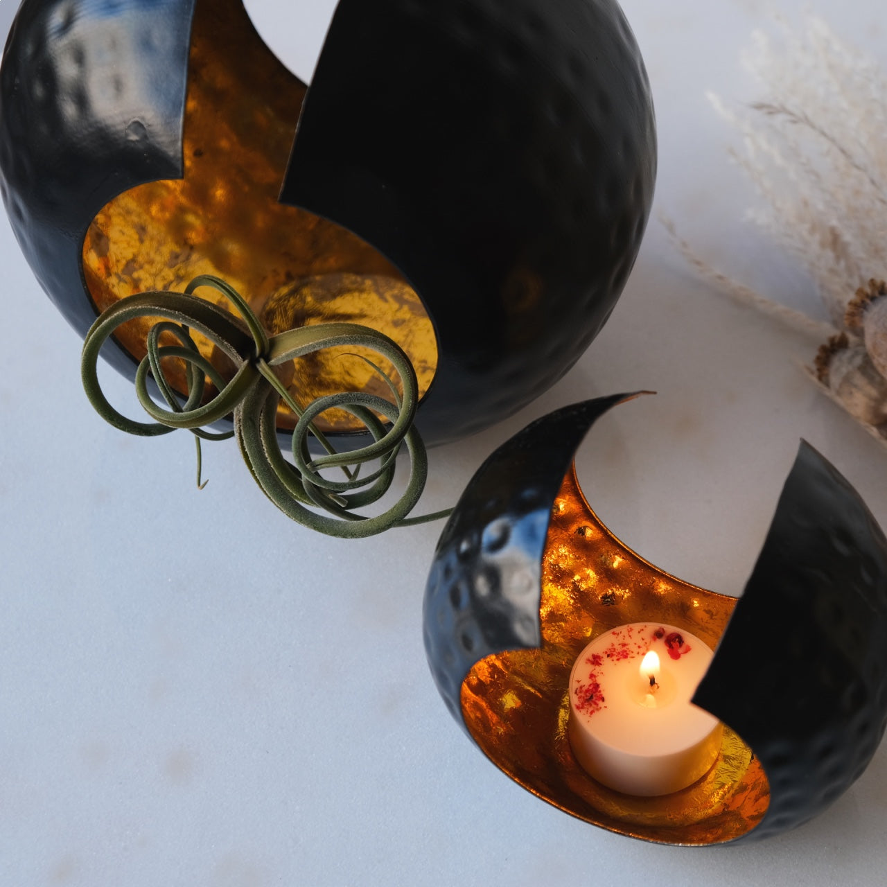 Aureo: Portacandele Oro & Nero